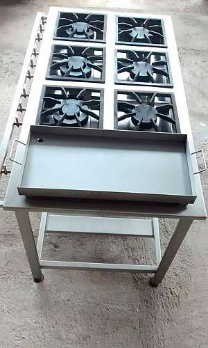 Fogão industrial em aço inox Fogão industrial em aço inox